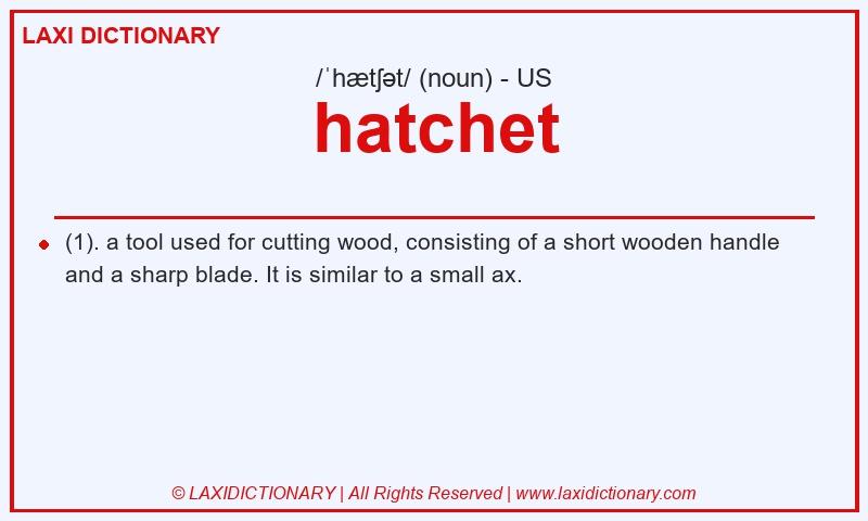 Definition hatchet in American English