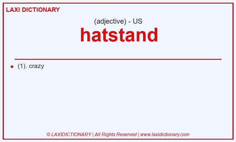 Definition hatstand in American English