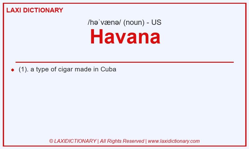 Definition Havana in American English