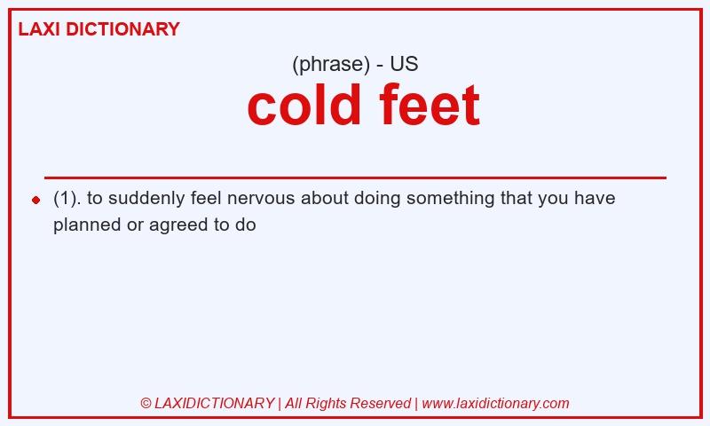 Definition  cold feet in American English