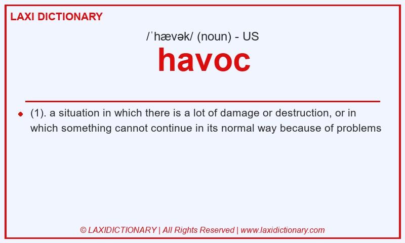 Definition havoc in American English