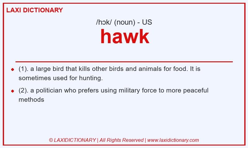 Definition hawk in American English