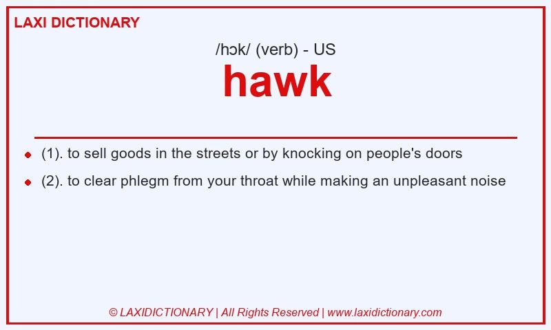 Definition hawk in American English