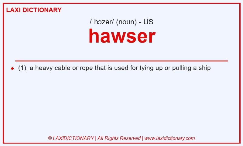 Definition hawser in American English