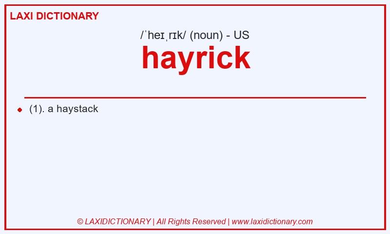 Definition hayrick in American English