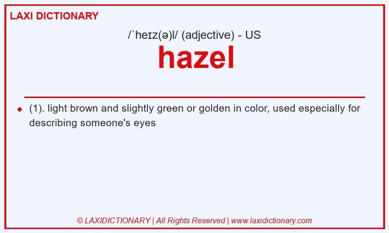 Definition hazel in American English