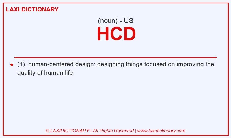 Definition HCD in American English