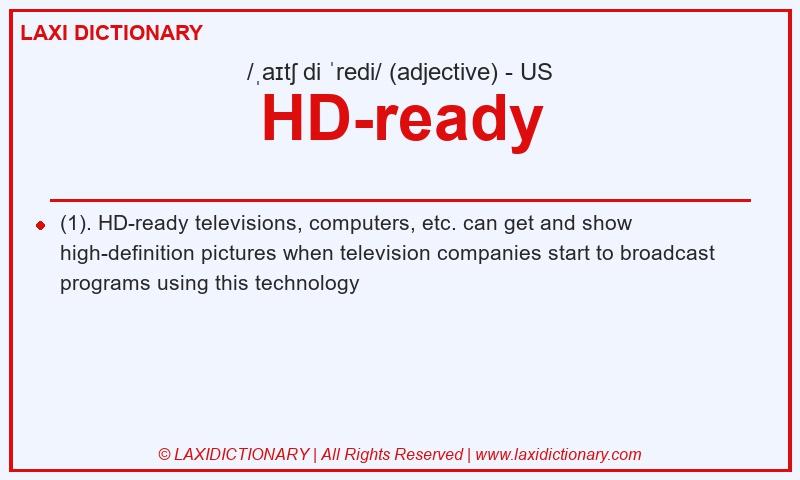 Definition HD-ready in American English