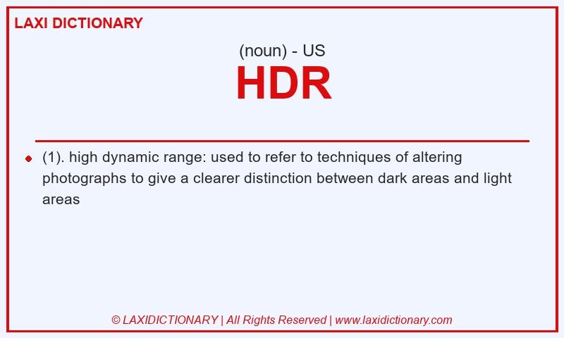 Definition HDR in American English