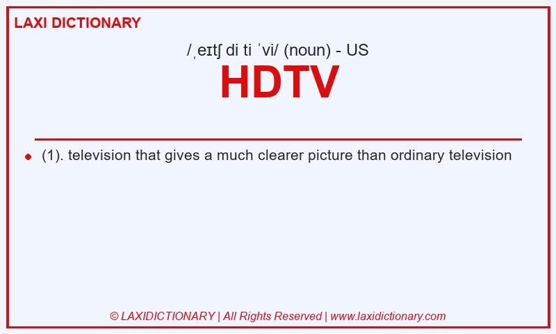 Definition HDTV in American English