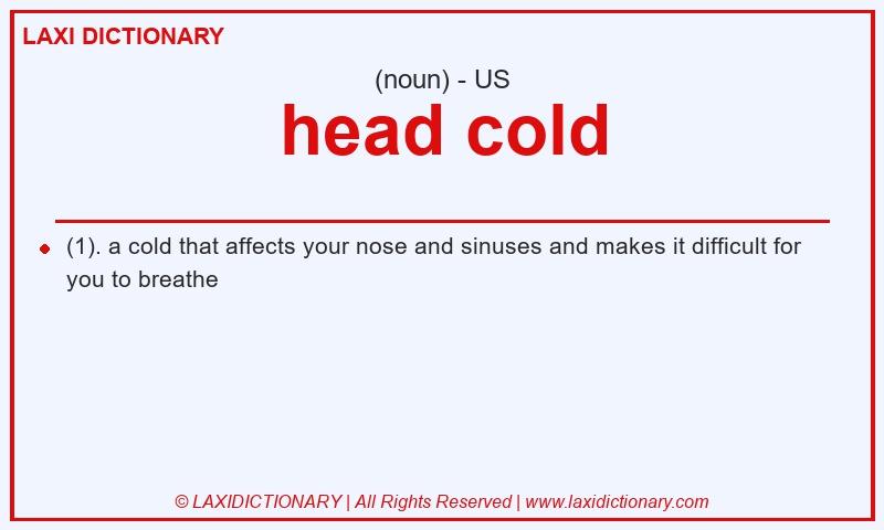 Definition head cold in American English