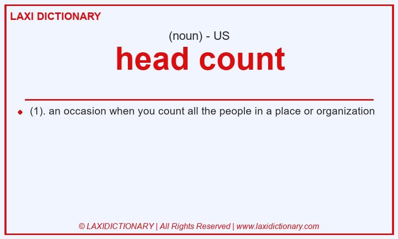 Definition head count in American English