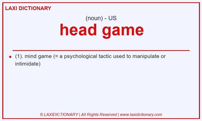 Definition head game in American English