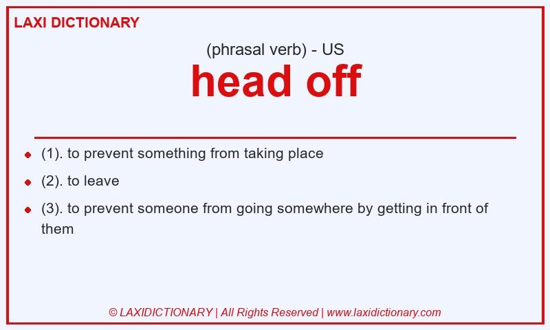 Definition head off in American English