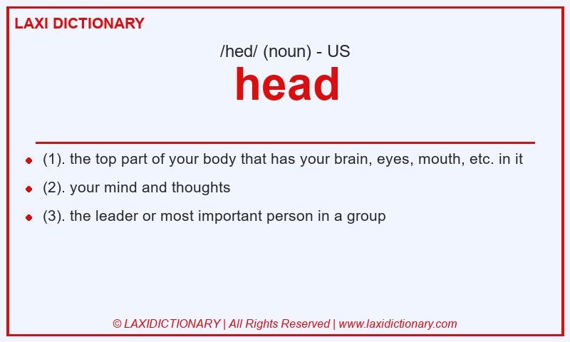 Definition head in American English