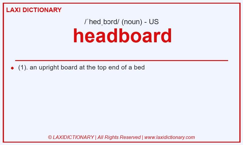 Definition headboard in American English