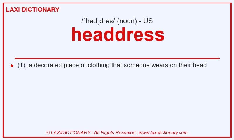 Definition headdress in American English