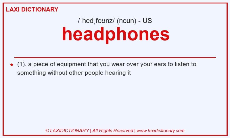 Definition headphones in American English