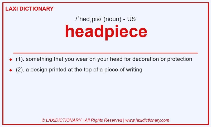 Definition headpiece in American English