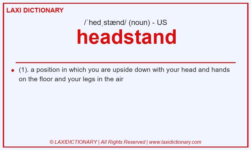 Definition headstand in American English
