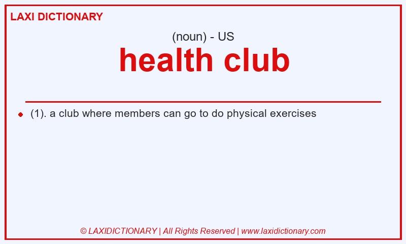 Definition health club in American English