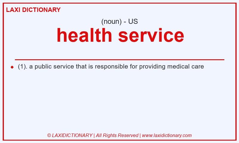 Definition health service in American English