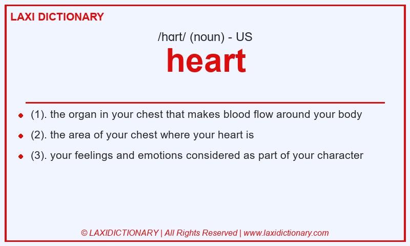 Definition heart in American English