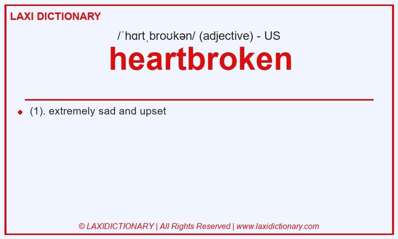 Definition heartbroken in American English