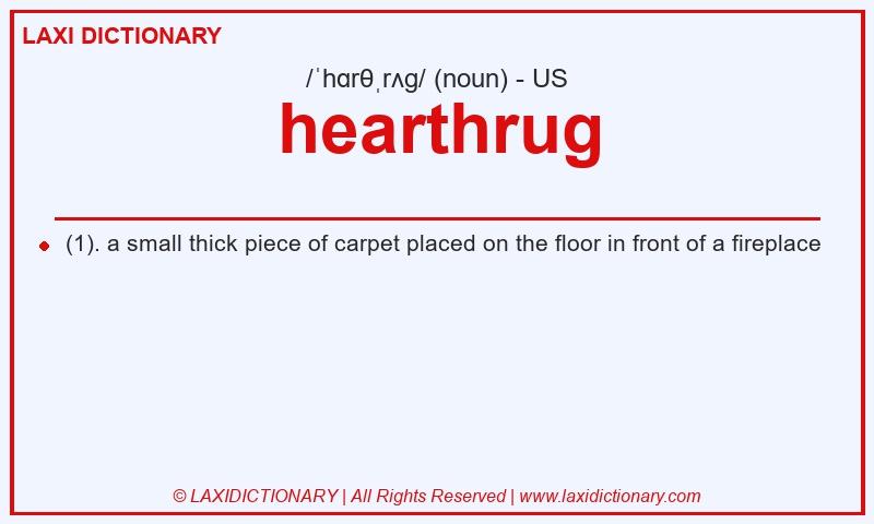 Definition hearthrug in American English