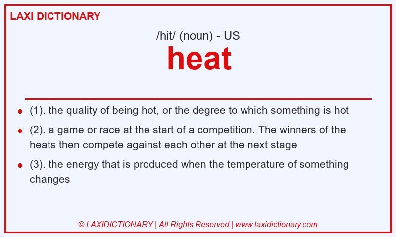 Definition heat in American English