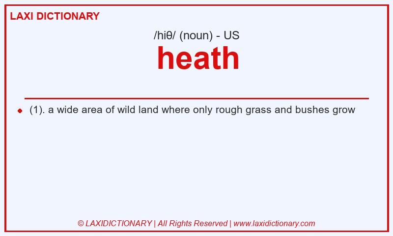 Definition heath in American English