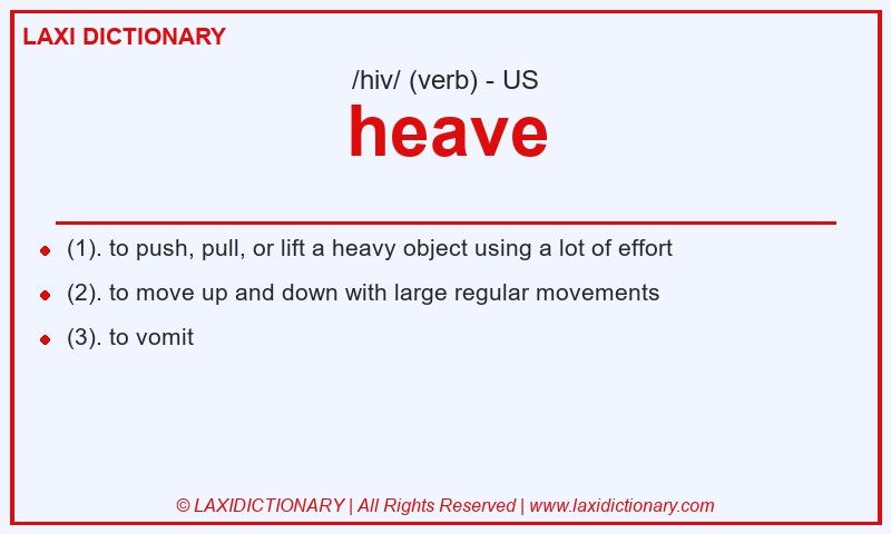 Definition heave in American English