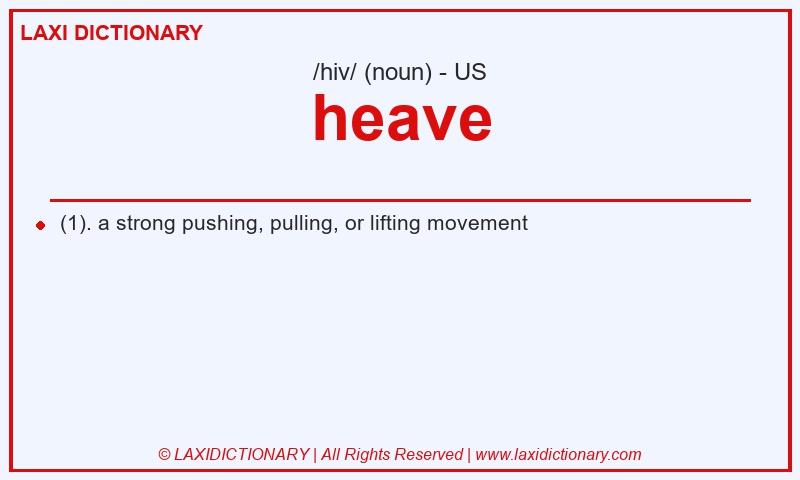 Definition heave in American English