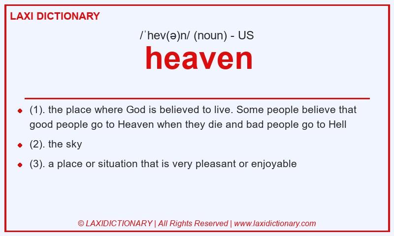 Definition heaven in American English
