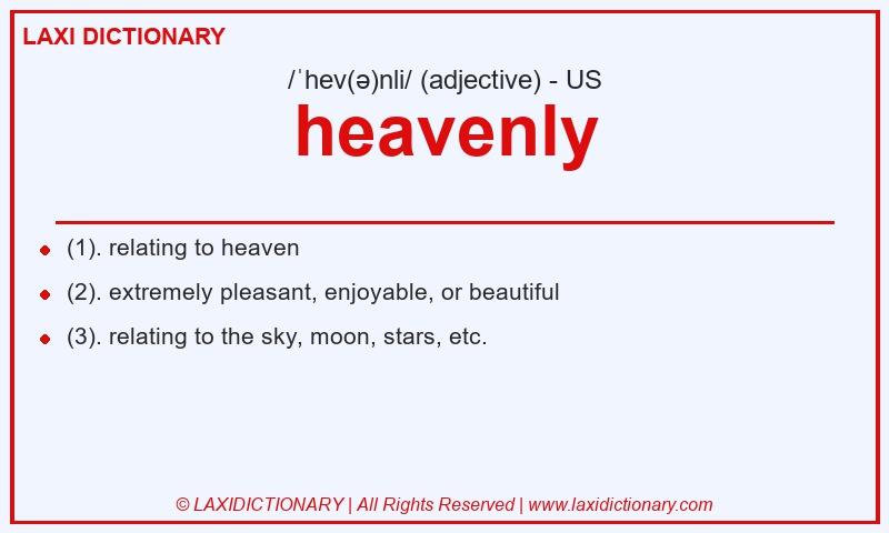 Definition heavenly in American English