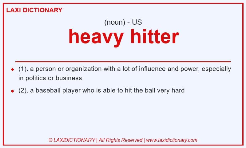 Definition heavy hitter in American English