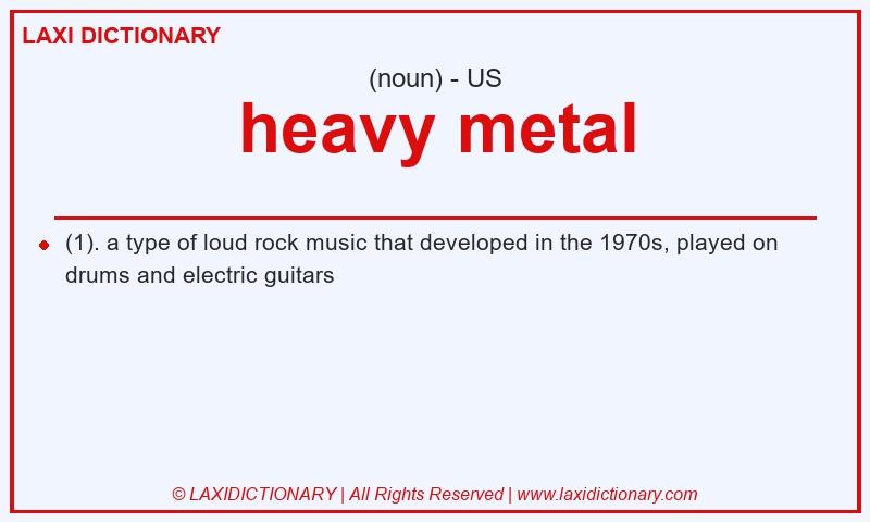 Definition heavy metal in American English
