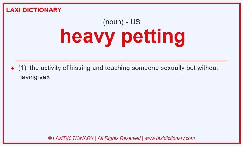 Definition heavy petting in American English