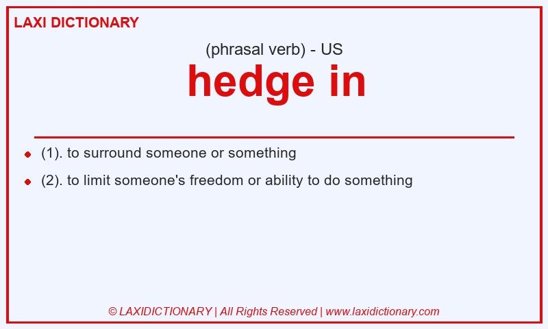 Definition hedge in in American English