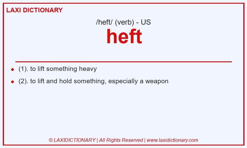 Definition heft in American English