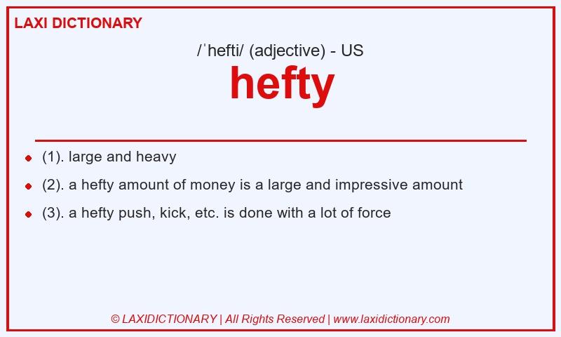 Definition hefty in American English