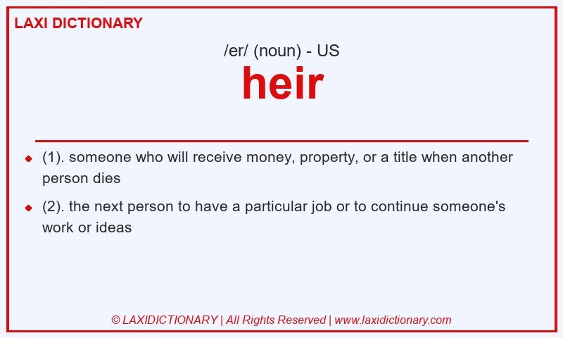 Definition heir in American English