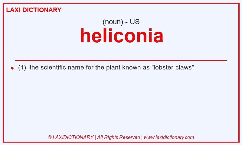Definition heliconia in American English