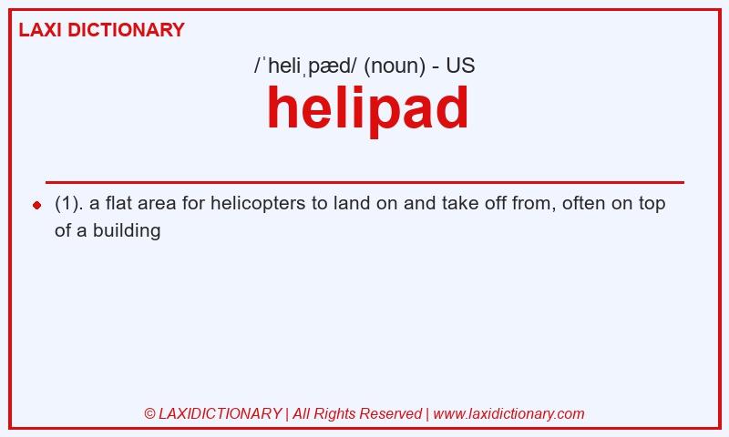 Definition helipad in American English