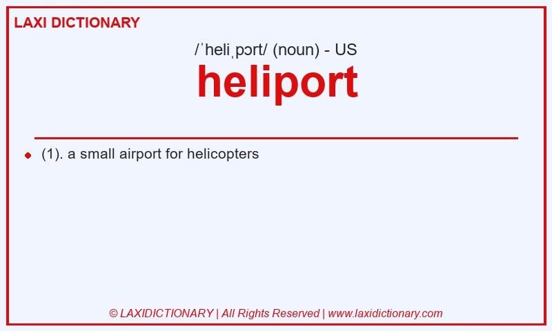 Definition heliport in American English