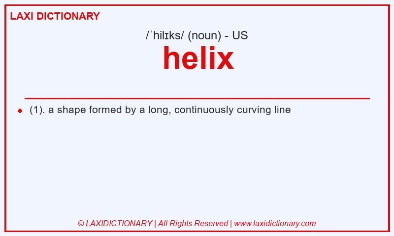 Definition helix in American English