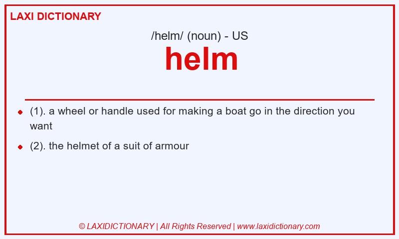 Definition helm in American English