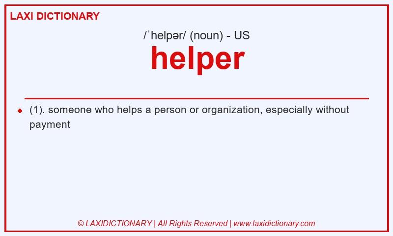 Definition helper in American English