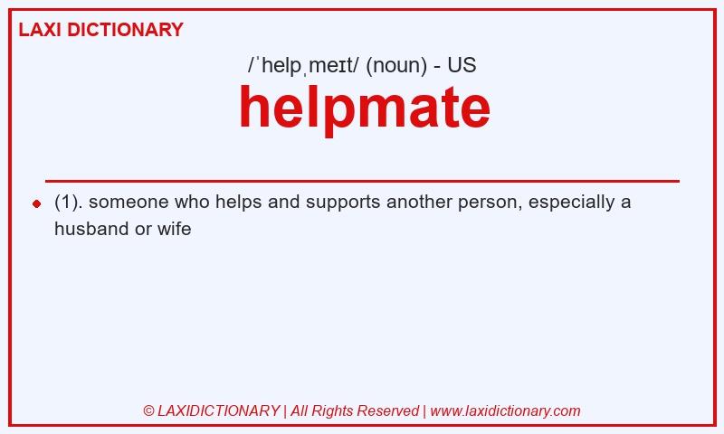 Definition helpmate in American English
