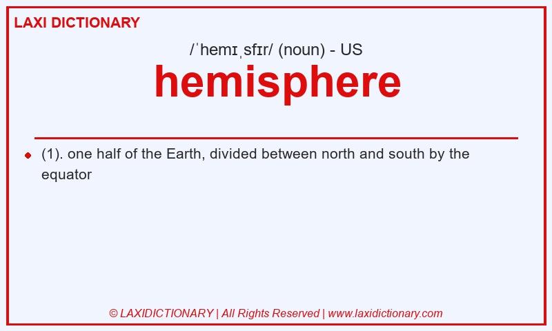 Definition hemisphere in American English